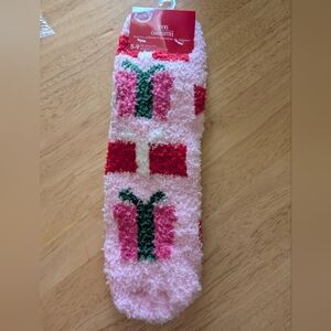 Cozy Pink and Red Gift Pattern Socks